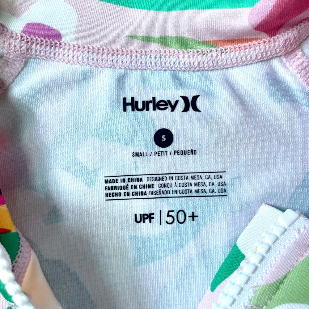 Hurley Floral Pop Long Sleeve Zip Rashguard - Picture 6 of 6